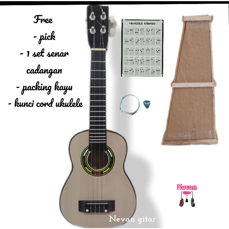 UKULELE SENAR 4 TERMURAH,KENTRUNG GITAR MINI ( FREE PACKING KAYU )