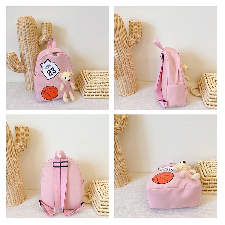 Tas Ransel Sekolah Anak Laki Dan Perempuan / Ransel Backpack Model Teddy Bear Bola Basket