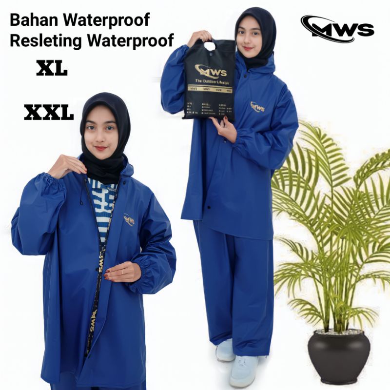 Jas Hujan MWS uk M-L-XL-XXL untuk pria dan wanita DEWASA