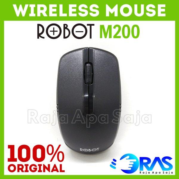 Mouse Robot M200 Wireless - Mouse Bluetooth Tanpa Kabel Mous Komputer Pc Laptop Mouse Leptop