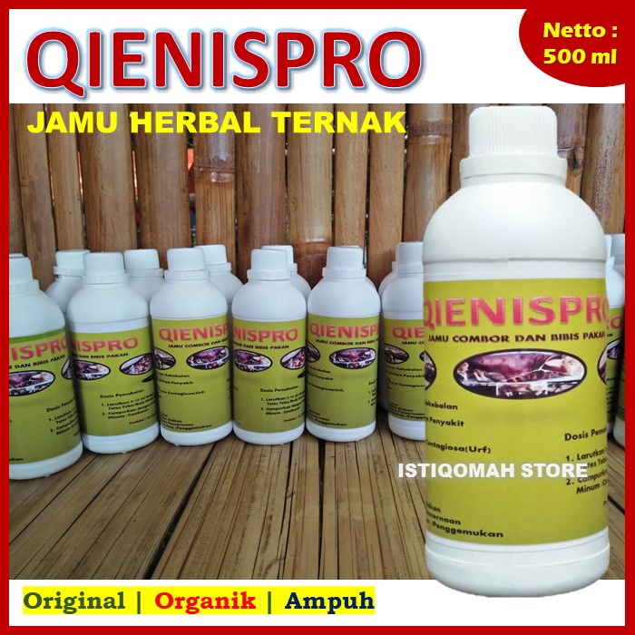 Obat Nafsu Makan Hewan Sapi QIENISPRO 500ML Obat Penambah Nafsu Makan Penambah Berat Badan Penggemuk Hewan Sapi - Obat Penafsu Makan dan Minum Sapi - Obat Nafsu Makan dan Penggemuk Badan Sapi Unggul