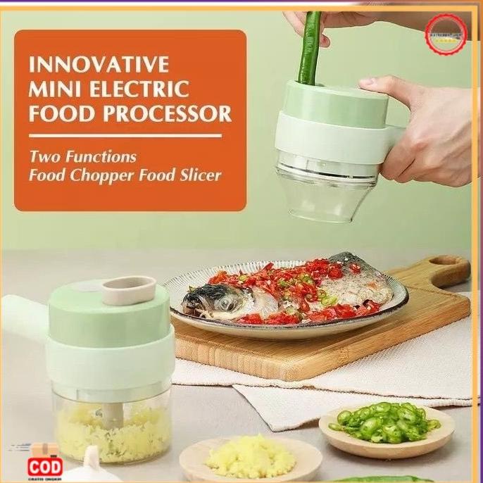 Chopper Alat Pemotong Pencincang Bawang Cabe Manual Praktis Elektrik