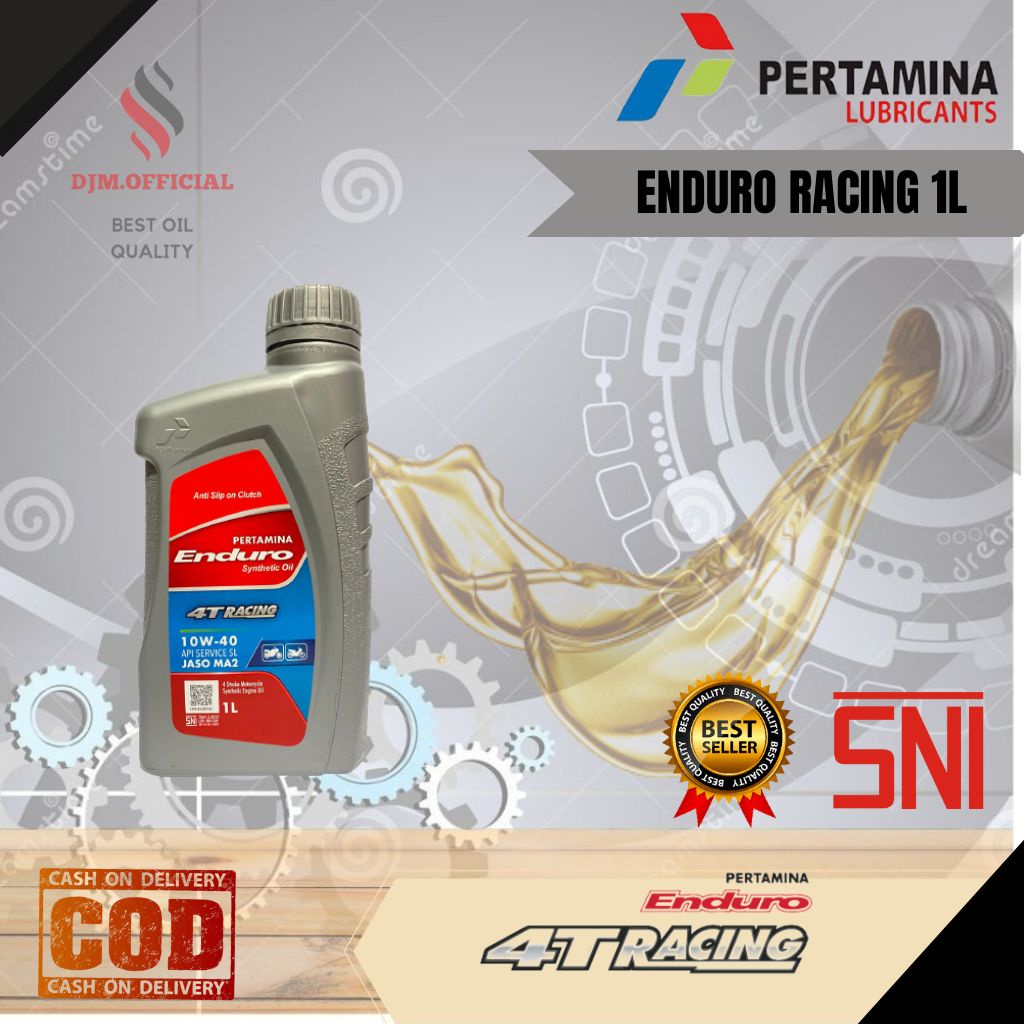 OLI MESIN PERTAMINA ENDURO RACING 1000ML / 1L 4T 10W-40 API SL ORIGINAL / OLI HARUM ENDURO
