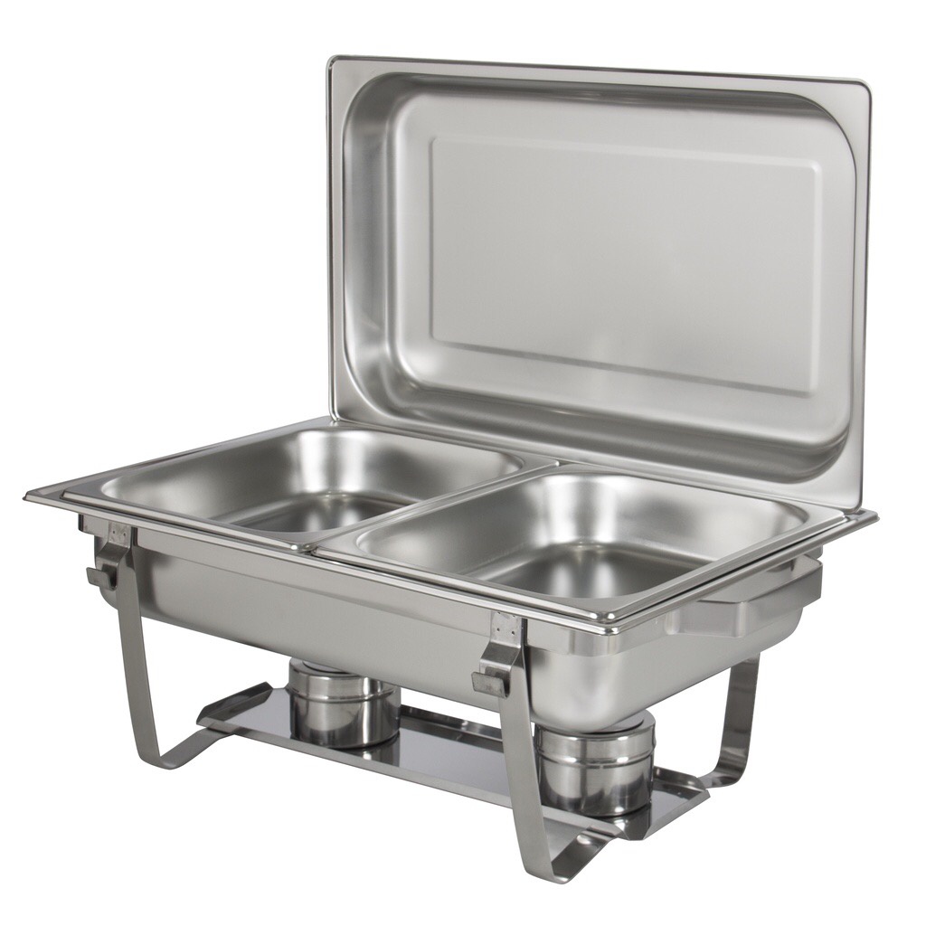 Chafing Dish Matsunichi Double Tray (2 sekat) | Tempat Prasmanan Double Tray Stainless Steel 12liter