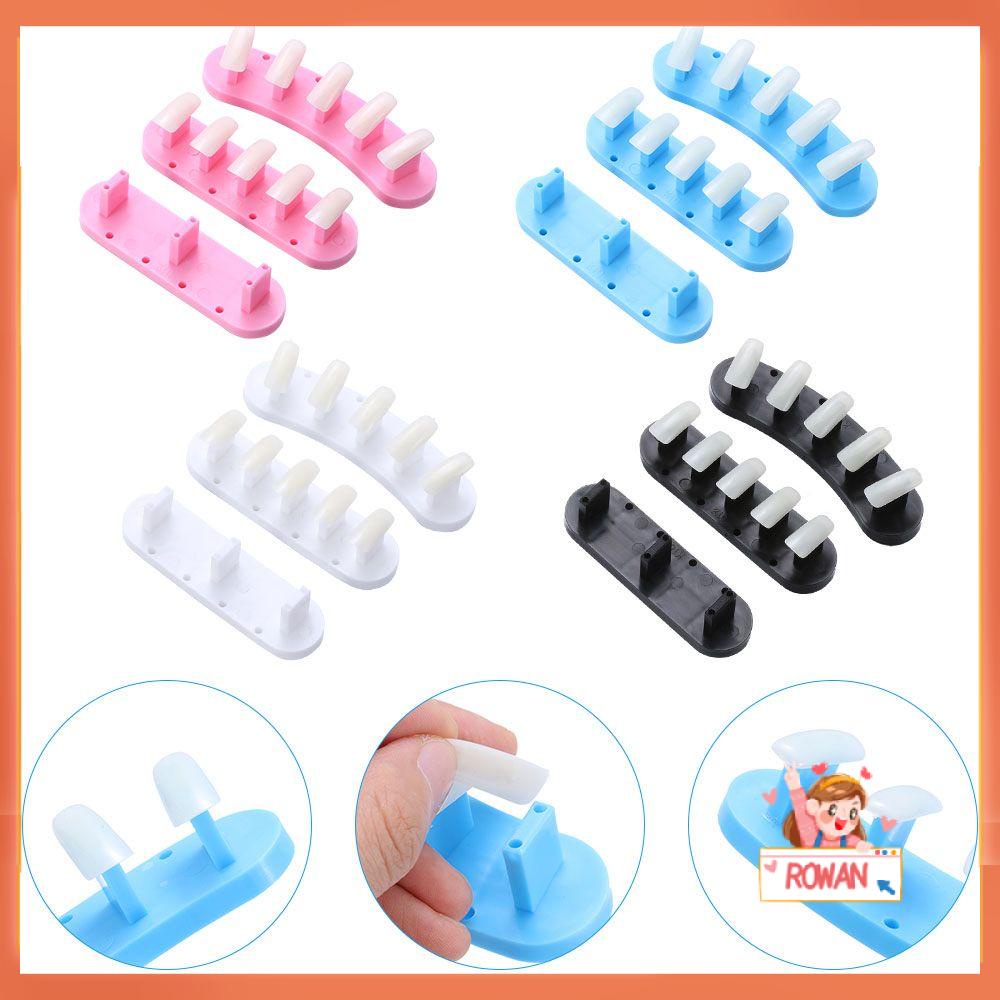 R-flower Nail Practice Stand Color Tip Rak Mandi Alat Manikur Tempat Kuku Palsu