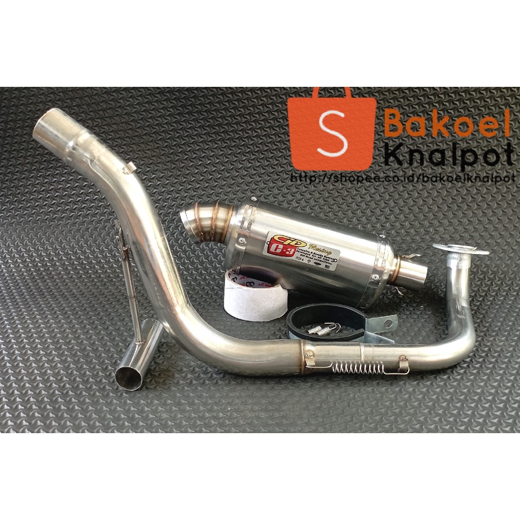 KNALPOT CLD C3 OVAL INLET 38MM BEAT KARBU / BEAT FI / SCOOPY NEW / SCOOPY OLD / VARIO110 / VARIO125 