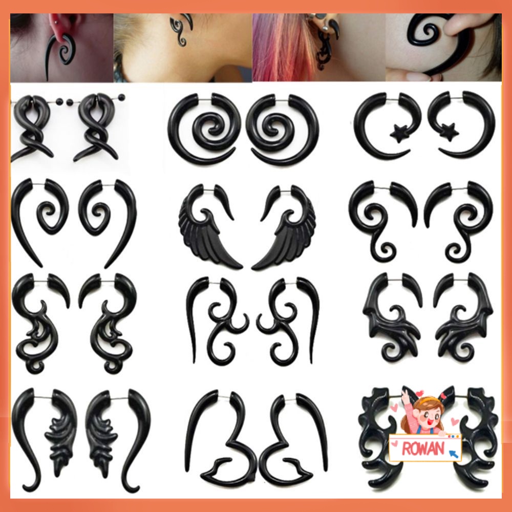 R-bunga Perhiasan Stainless Steel Snails Spiral Ear Studs