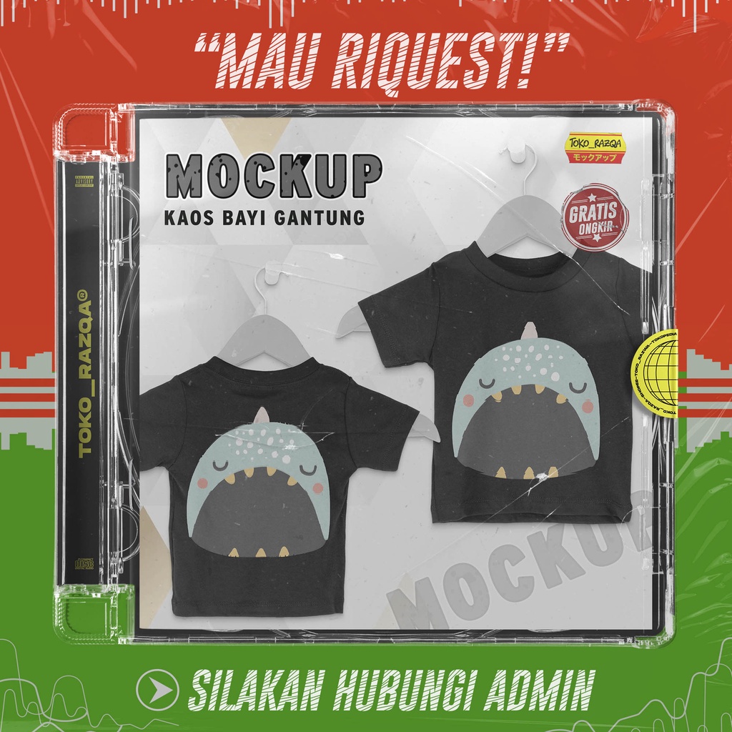 Mockup Kaos Bayi Gantung ◖MOCKUP◗