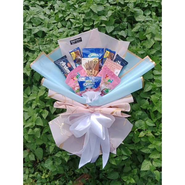 bouquet snack/buket snack/buket pocky/buket coklat/buket yupi