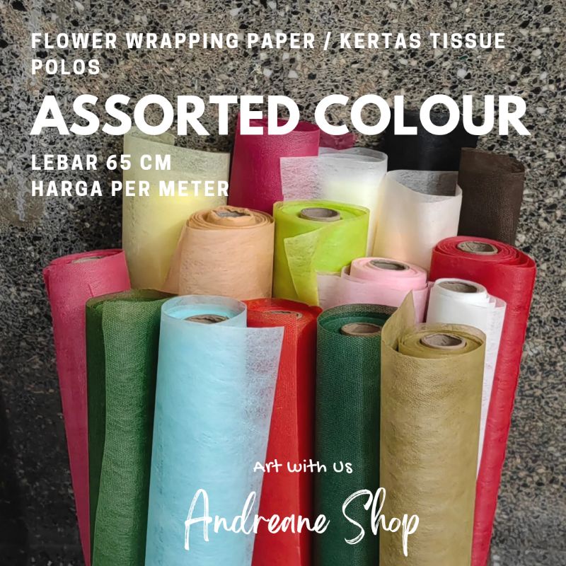 Flower Wrapping Paper / Kertas Tissue / Kertas Buket (1 meter)