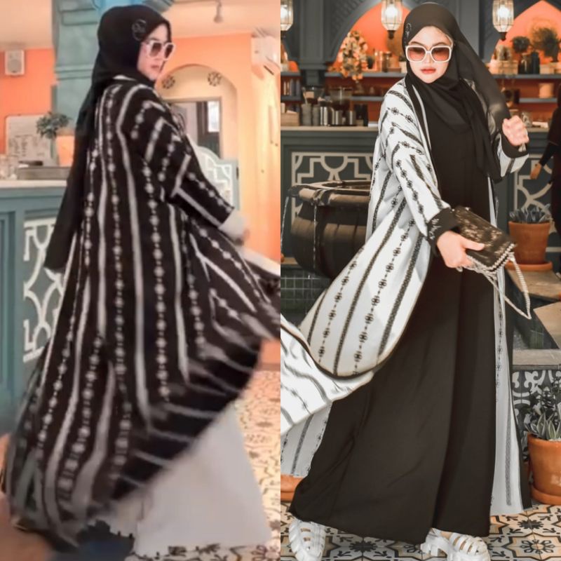 Kaftan ROMEESA Series By NUMIA Kaftan Terbaru Kaptan Outer Ready Warna Hitam