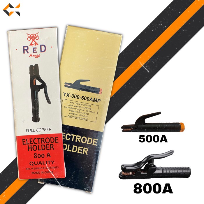 Stang Las 500A / 800A Black Kingkong Full Copper Merk Red Key