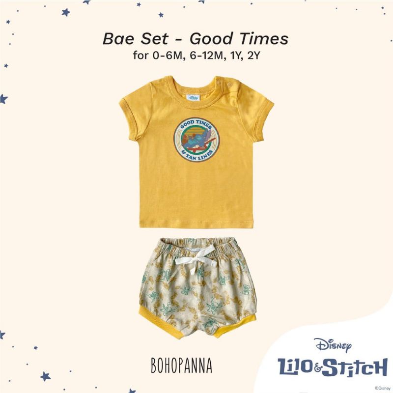 Bohopanna Bae Set Disney Lilo &amp; Stitch // Setelan Baby &amp; Kids Boy