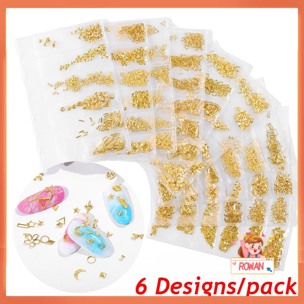 R-flower Metal Nail Rivet Aksesoris Perhiasan DIY Stiker