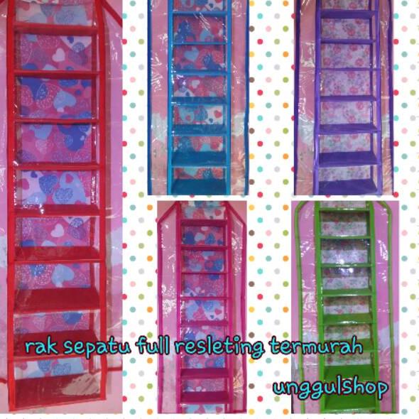 Limited   besar HSO Rak gantung organizer sepatu/sandal full resleting good quality tebal 0.20