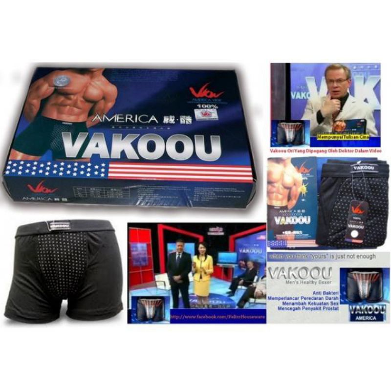 Celana Dalam Pria Boxer Vakoou Original USA Pembesar XXX