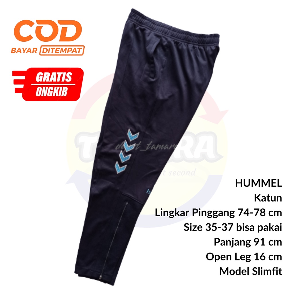 Celana training celana second second branded original Hummel zipper
