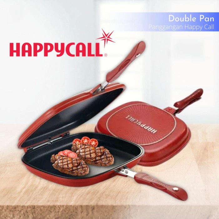 Happy Call 32Cm Panci Teflon Double Pan Bisa Tuk Alat Panggang Grill