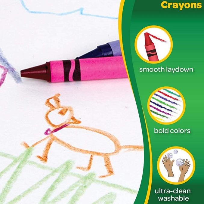 

Crayola 64ct Ultra Clean Washable Crayons Krayon bisa Dicuci Bersihkan