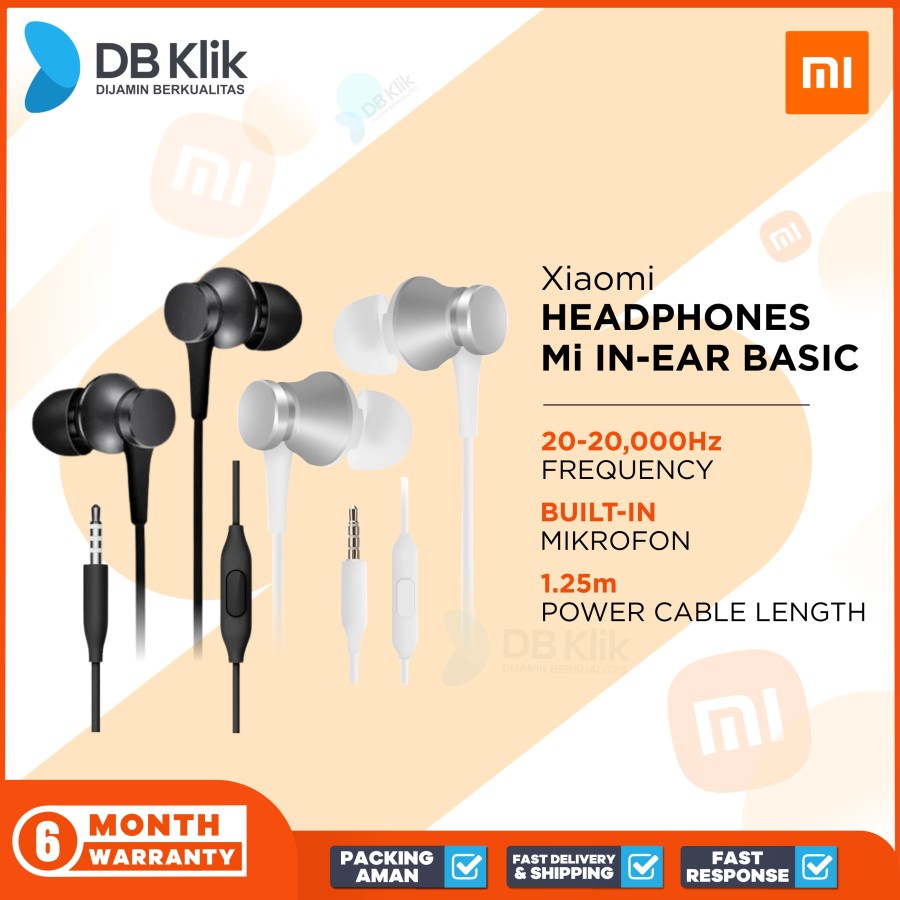 Earphone MI In-Ear Headphone Basic - Xiaomi Headphones Mi In-Ear Basic