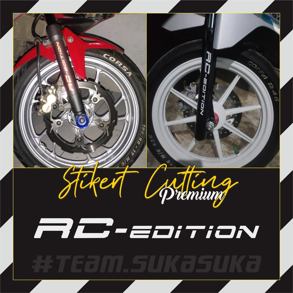 Stiker RC Edition Shock Depan Keren - Cutting Sticker