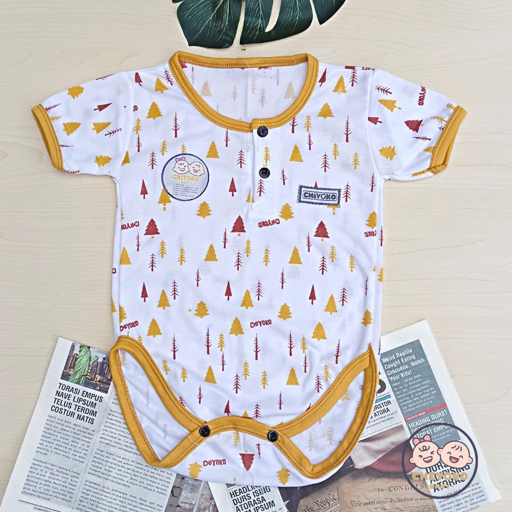 3 Pcs Jumper Bayi Jumpsuit Segitiga SERIAN MUSTARD Chiyoko Baby