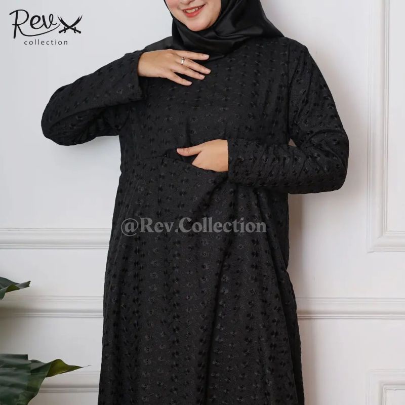 BUSANA MUSLIM GAMIS KANTONG DORAEMON / GAMIS HITAM