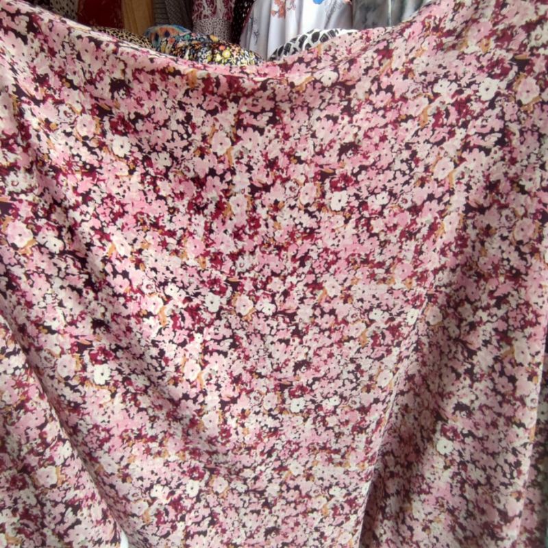 Kain Ceruty  motif | Bahan Ceruti crepe - kain motif dzc - kain Tunik - hijab syar'i