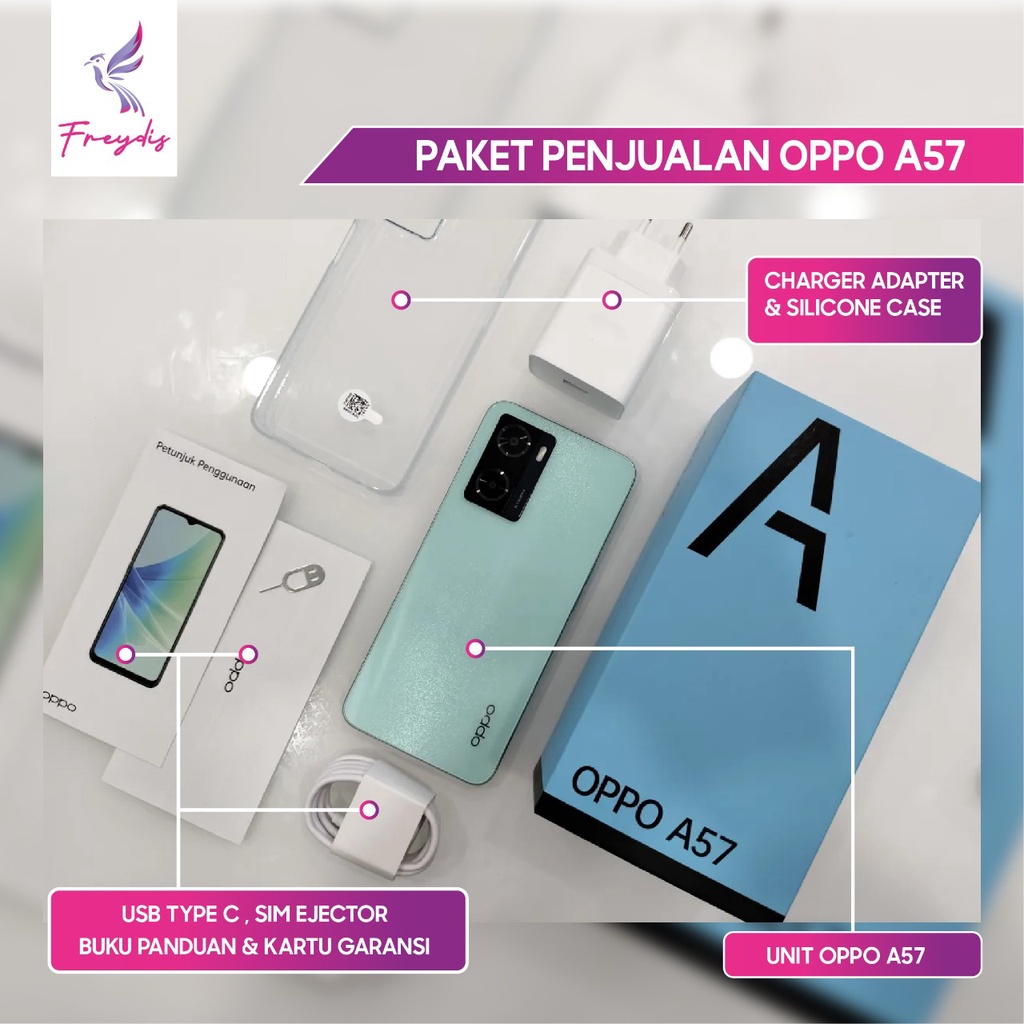 OPPO A57 4/64 RAM 4 ROM 64 GB 4GB 64GB HP Smartphone Android