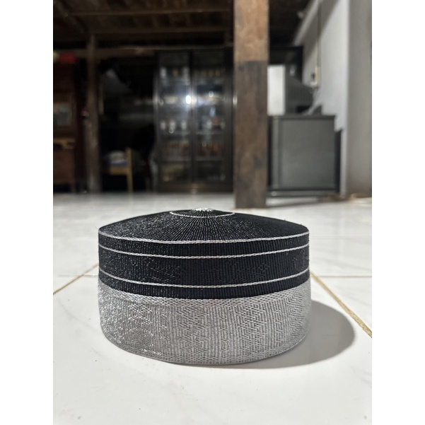 songkok recca benang premium halus silver