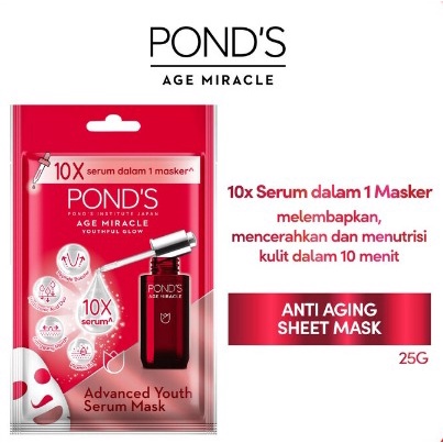 Ponds Age Miracle Serum Sheet Mask Anti Aging 25G
