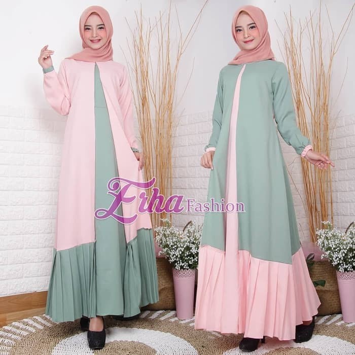 BAYAR DITEMPAT BARU Gamis baloteli nisa sabyan erha fashion /DRESS MUSLIM WANITA/DRESS MUSLIM