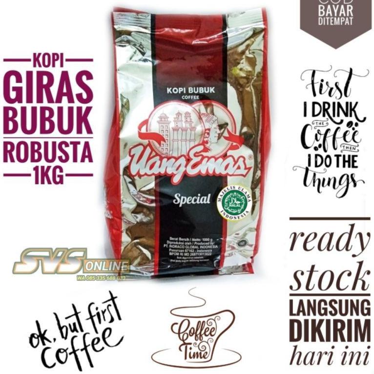 

(New)[A48X]✪ Kopi giras bubuk robusta 1kg uang emas coffee nikmat bikin ketagihan paling laris