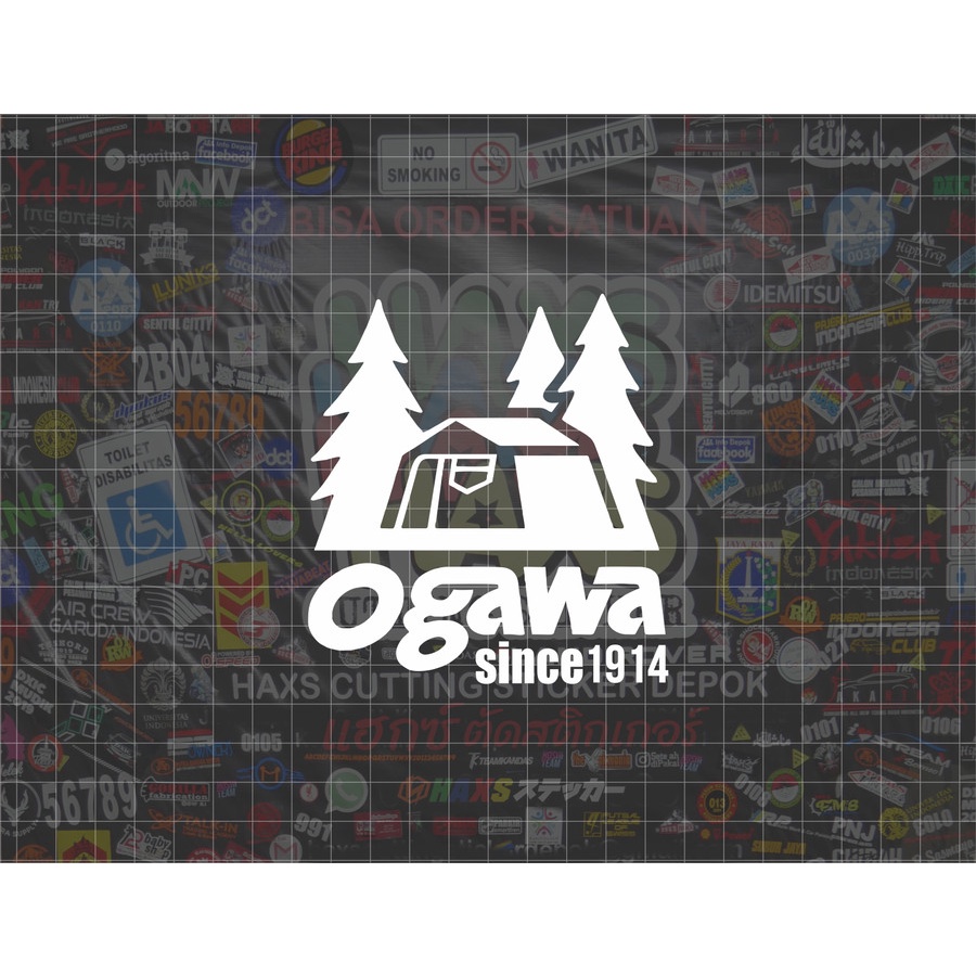 Cutting Sticker Logo Ogawa 9 cm x 10 cm