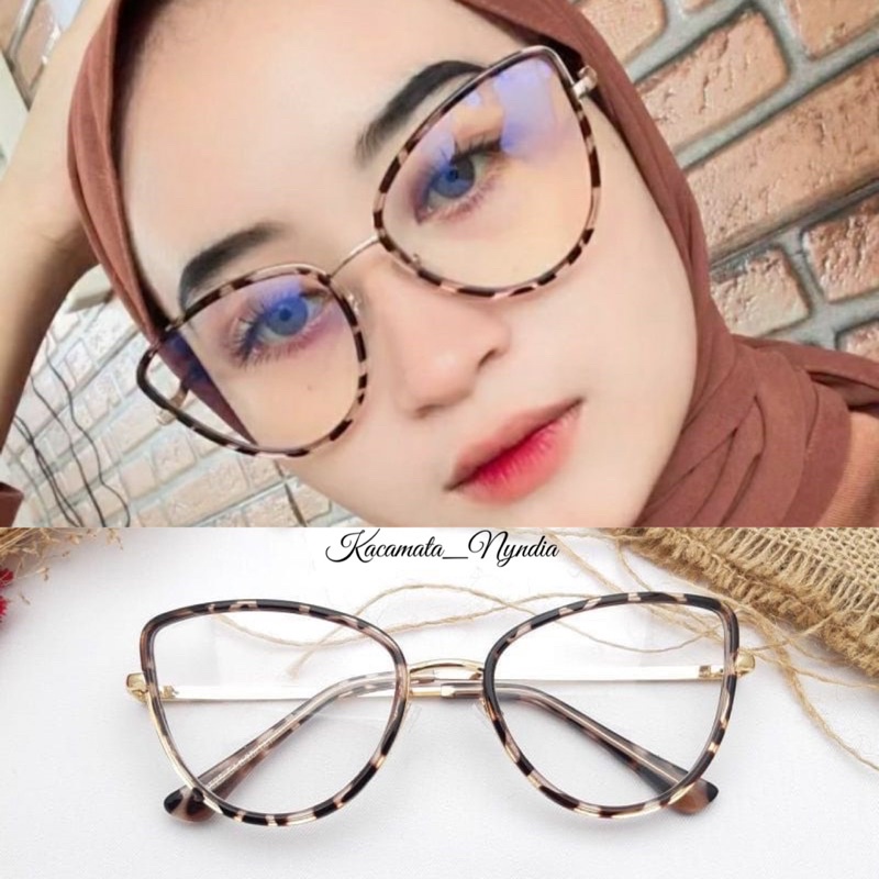Nyndia - Kacamata Wanita Cat Eye Premium 98525