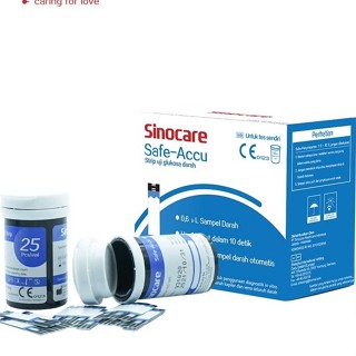 Image of Sinocare Safe-Accu Strip Uji Gula Darah (50 Strip) Sinoheart