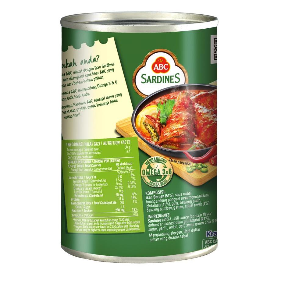 

ncs-24 ABC Sarden Saus Extra Pedas 155 g - Multi Pack 3 pcs ,.,.,.,,