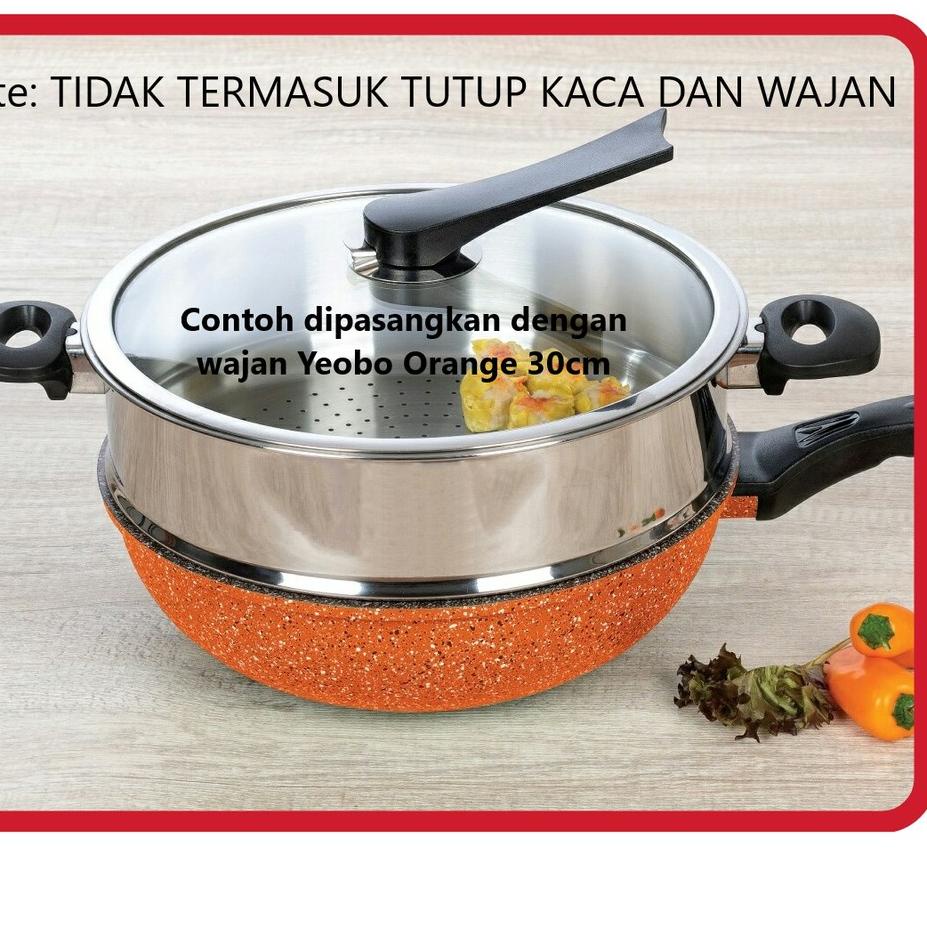 Termurah MOEGEN Germany steamer stainless steel Kukusan / Dandang untuk Wok Pan 30 cm