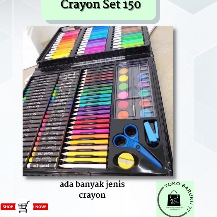 

Kejutan Besar Crayon Set / Pensil Warna 150 Pcs Alat Tulis Krayon Menggambar Melukis Mewarnai