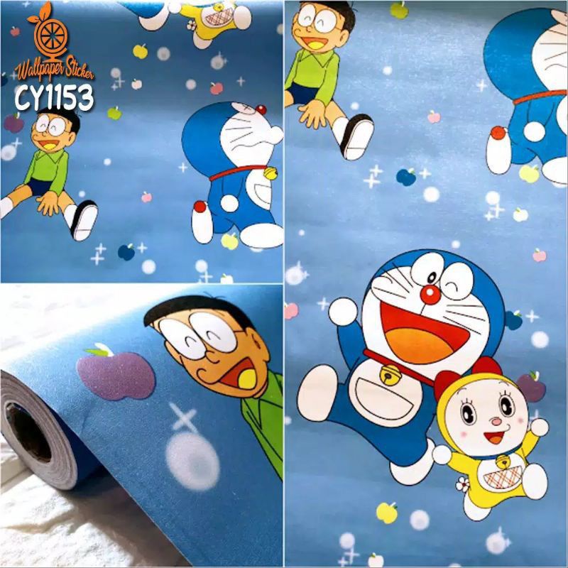 Wallpaper Motif Doraemon Wallpaper Kamar Anak Wallpaper Dinding Karakter Anak Sticker Dinding Doraem