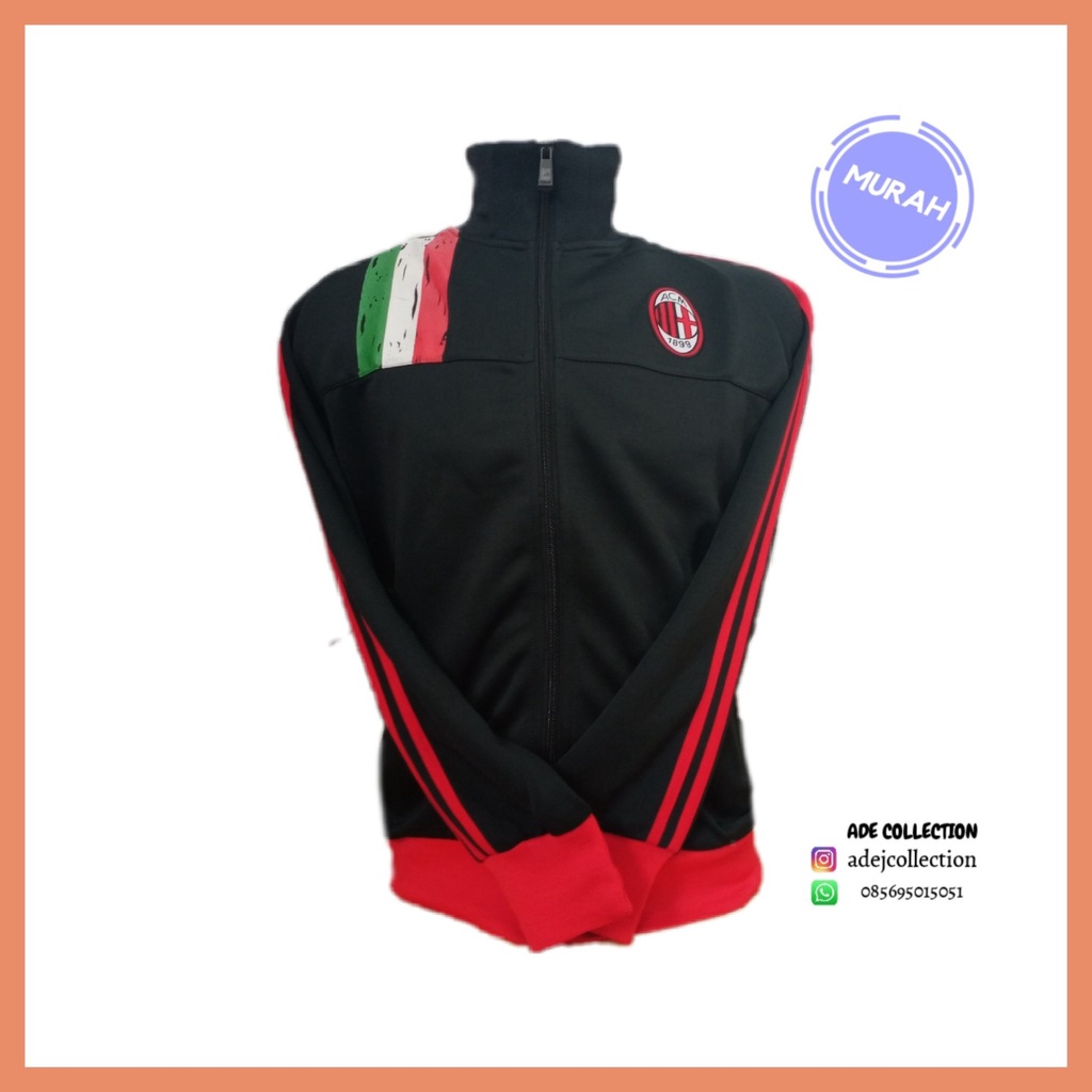Jaket Bola AC Milan Hitam Great Ori