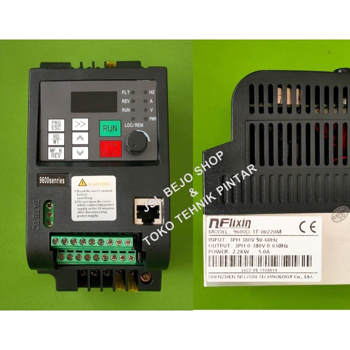 Nflixin Variable Frequency Drive Vector Inverter 3 Phase Vfd 2.2Kw 380