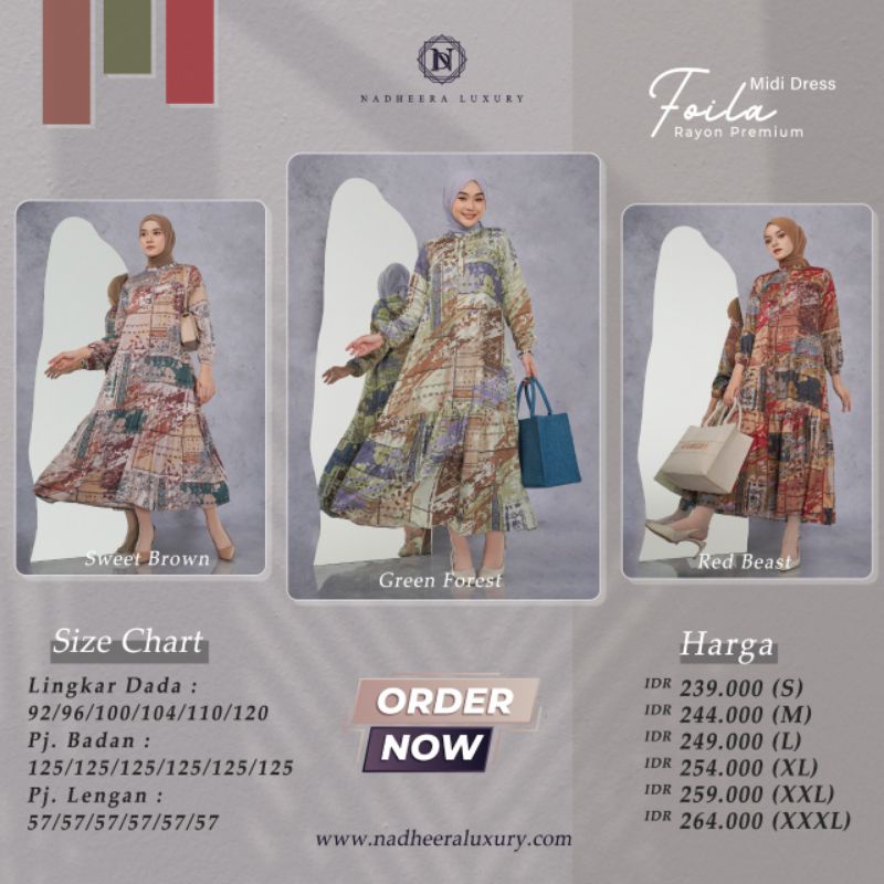 Foila midi dress nadheera