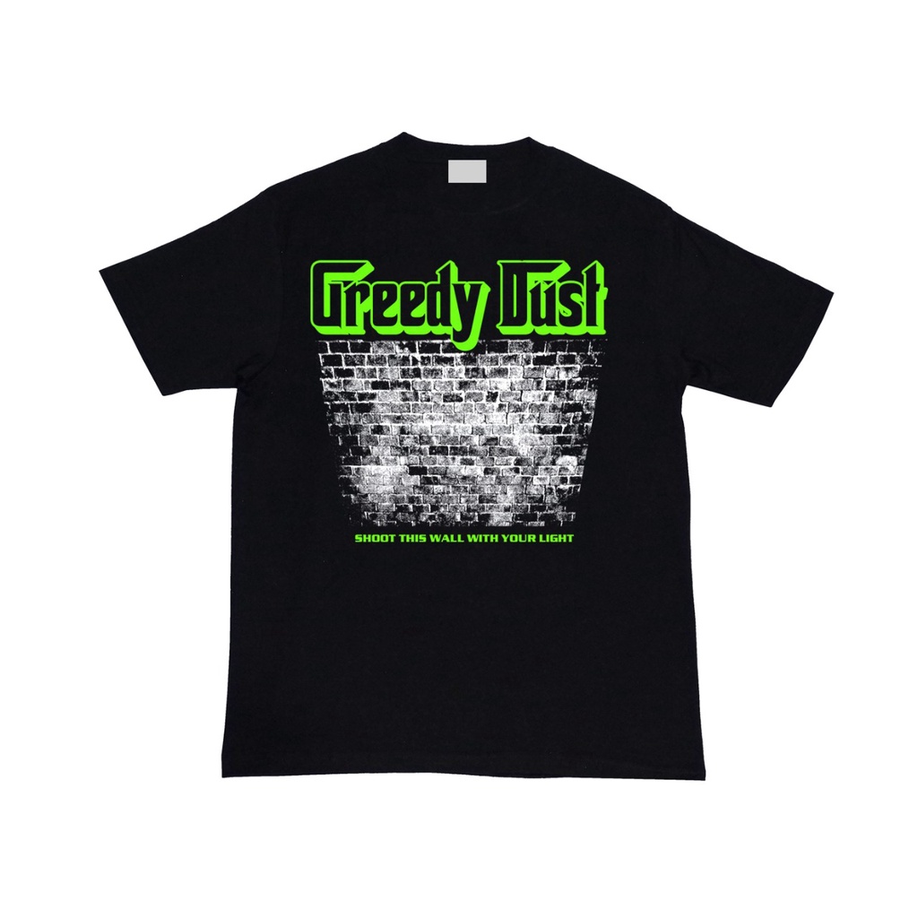 Greedy Dust 'Shoot The Wall' Glow In The Dark Black T-Shirt