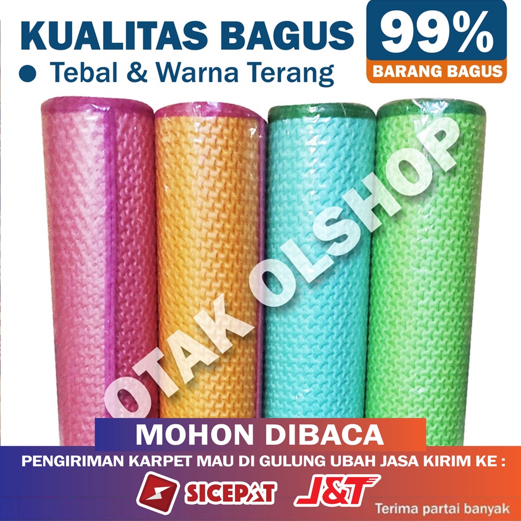 Karpet spon mercy / tikar lantai spon Mercy polos 120x200