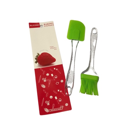 FM - Spatula + Kuas Silikon Jumbo / Spatula Bening Serbaguna