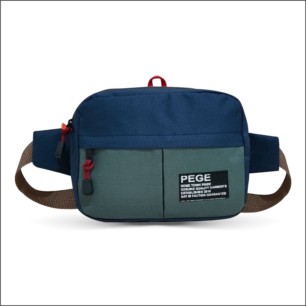 Tas Selempang PEGE Frey Slingbag Pria Model Kombinasi Trendy Casual - PG 8944