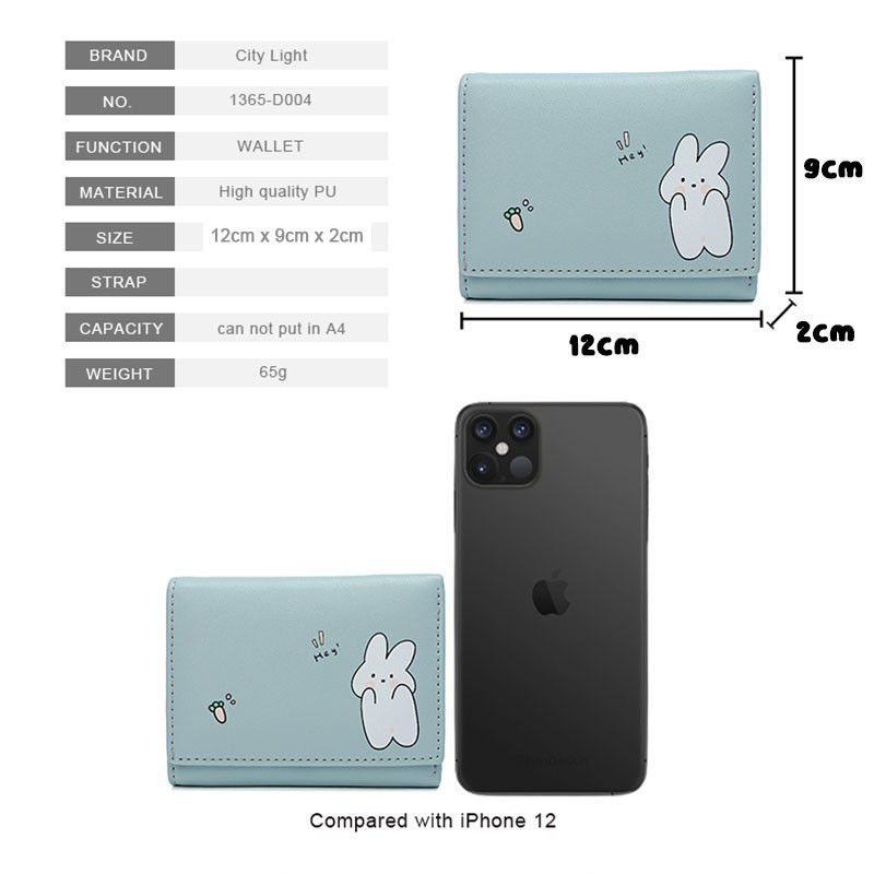 Dompet Wanita Anak Remaja Lucu Mini Lipat 3 Import Ala Korea