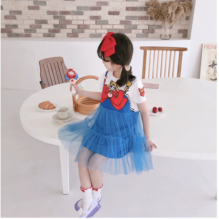 babyfit [1-4thn] baju dress oblong T-shirt tutu anak perempuan lengan pendek import qk-1213