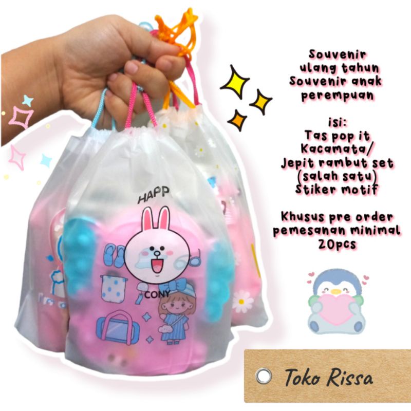 Pre-Order Souvenir ultah anak cantik untuk anak permpuan